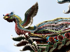 čínsky fénix na streche