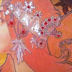 foto ženy z obrazu A. Mucha