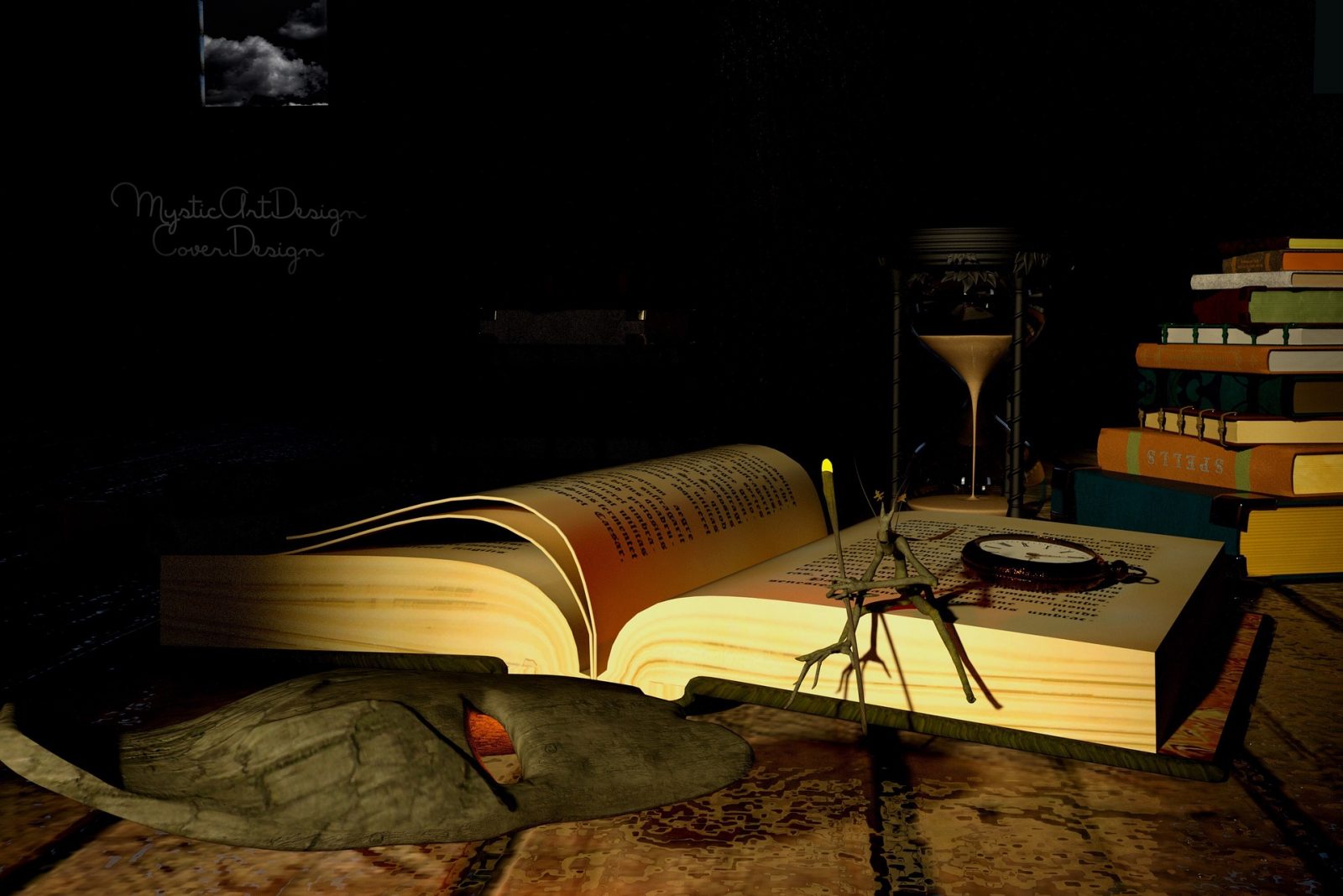 otvorená rozprávková kniha na stole