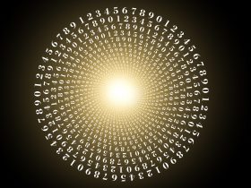 číslice usporiadané v tvare kruhu a farbe slnka