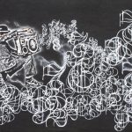 background biele čísla na čiernom pozadí