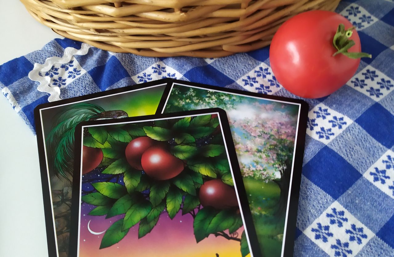 Karta Osho Zen Tarot 9 dúhy s názvom Zrelosť