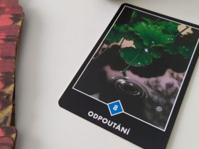 Karta Osho Zen Tarot 8 vody s názvom Odpútanie