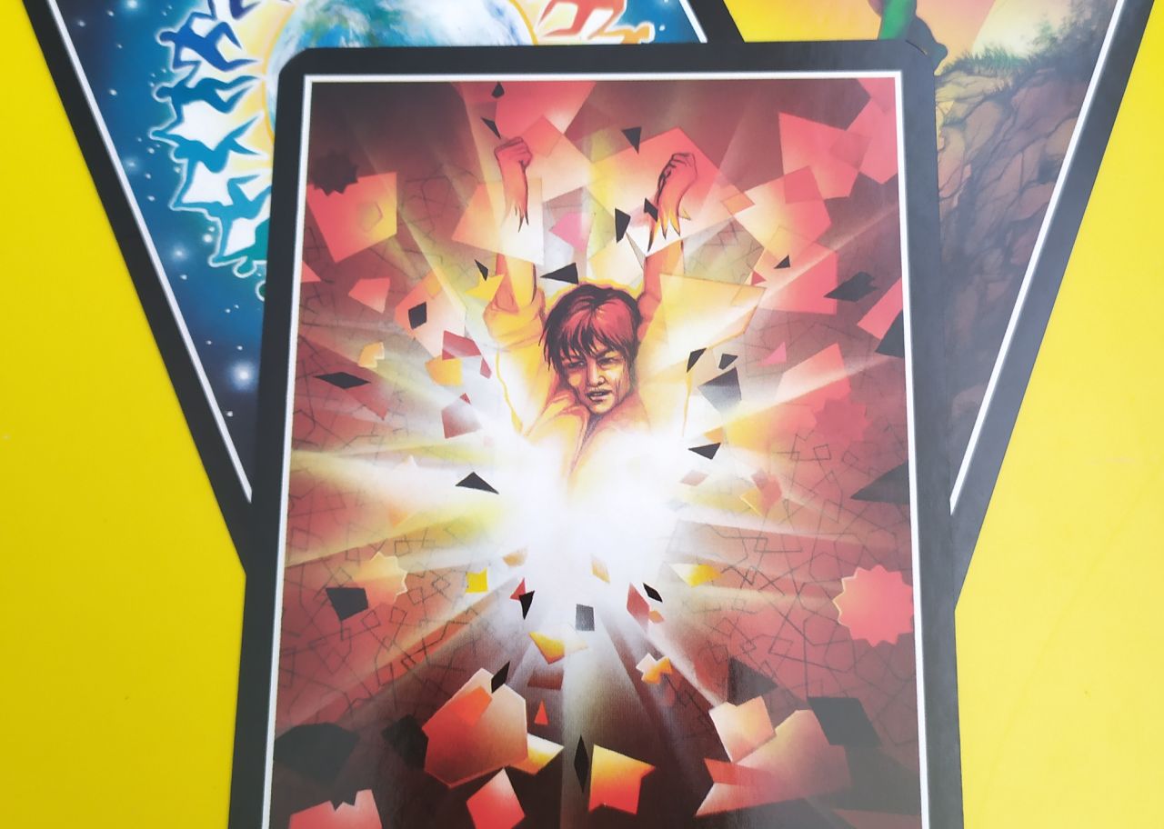 Karta Osho Zen Tarot s názvom Prielom