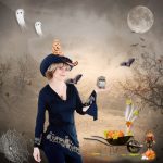 čarodejnica Zlatica počas splnu v čase v Samhain