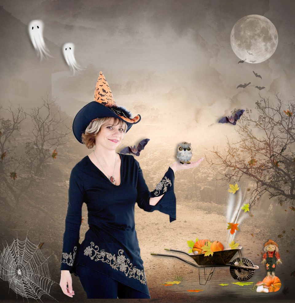 čarodejnica Zlatica počas splnu v čase v Samhain