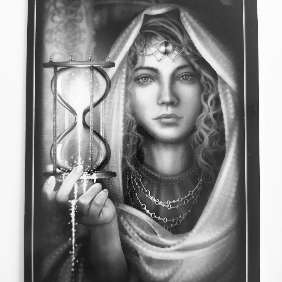 Karta zo sady Orákulum vízií s názvom čas a život