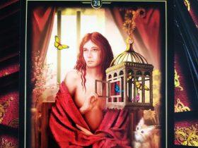 Karta zo sady Orákulum vízií s názvom Umožniť odchod